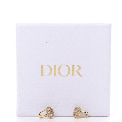 Christian Dior Crystal Clair D Lune Clip On Earrings Gold 4 of 4