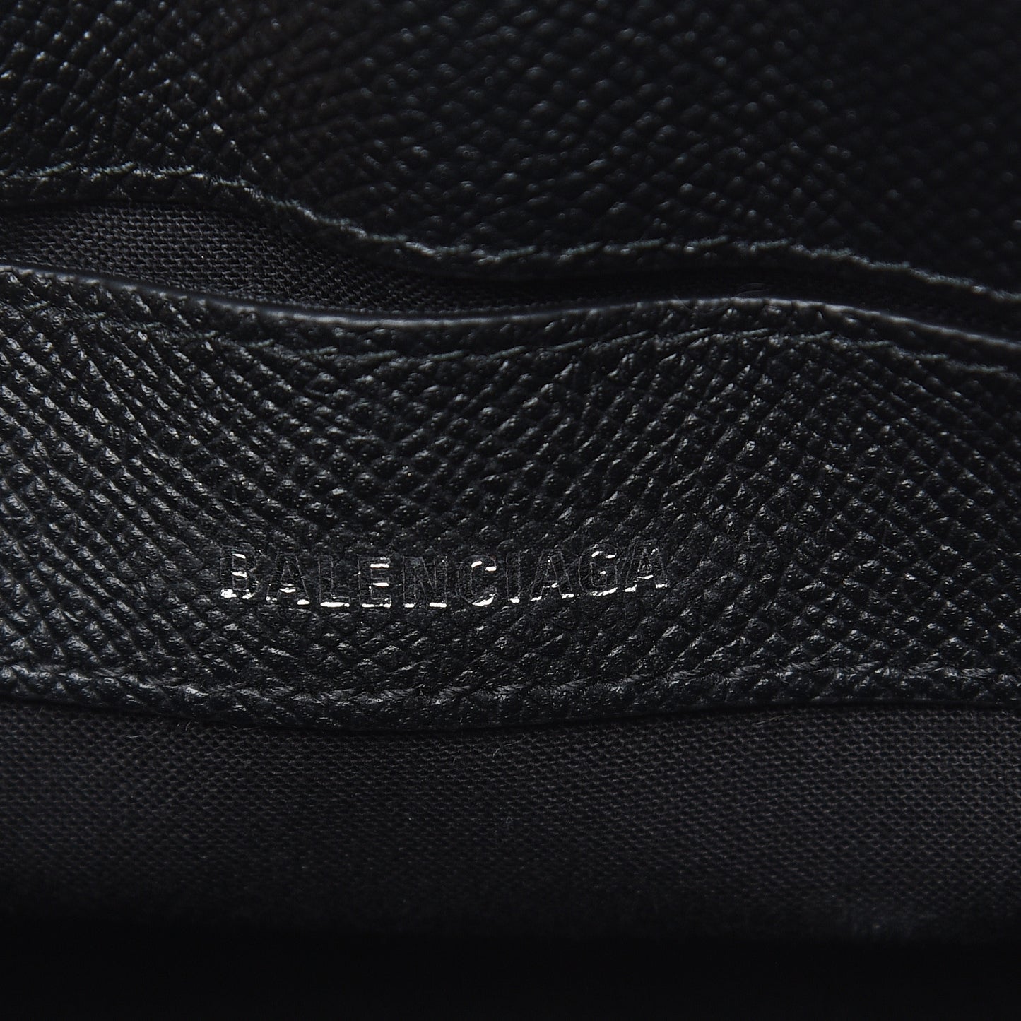 Signature Grained Calfskin XXS Ville Top Handle Bag Black