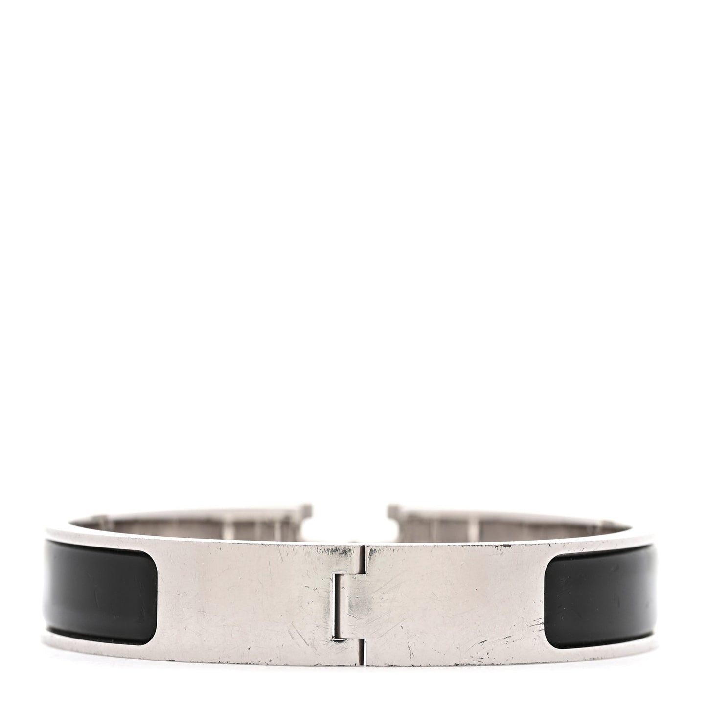 Enamel Narrow Clic Clac H Bracelet PM Black