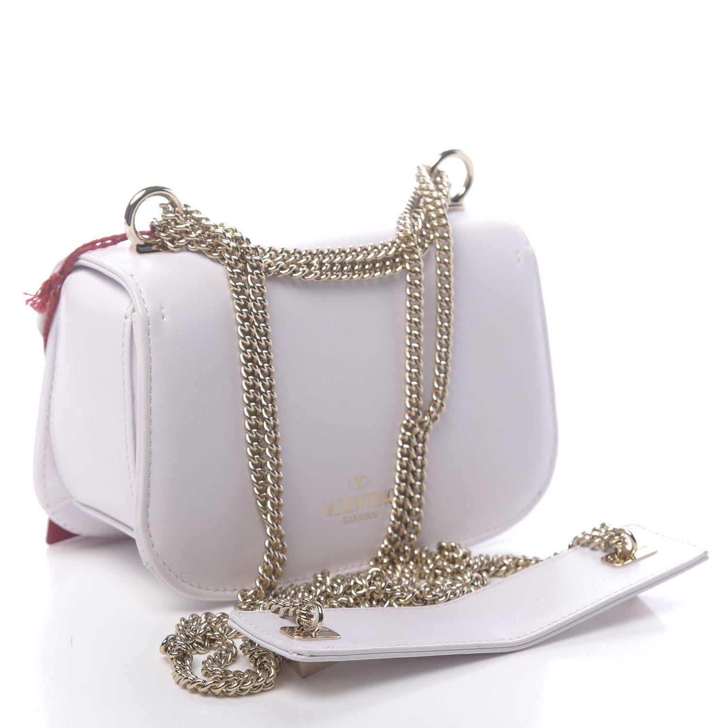 Valentino Garavani Calfskin VLTN Small Shoulder Bag White 3 of 14