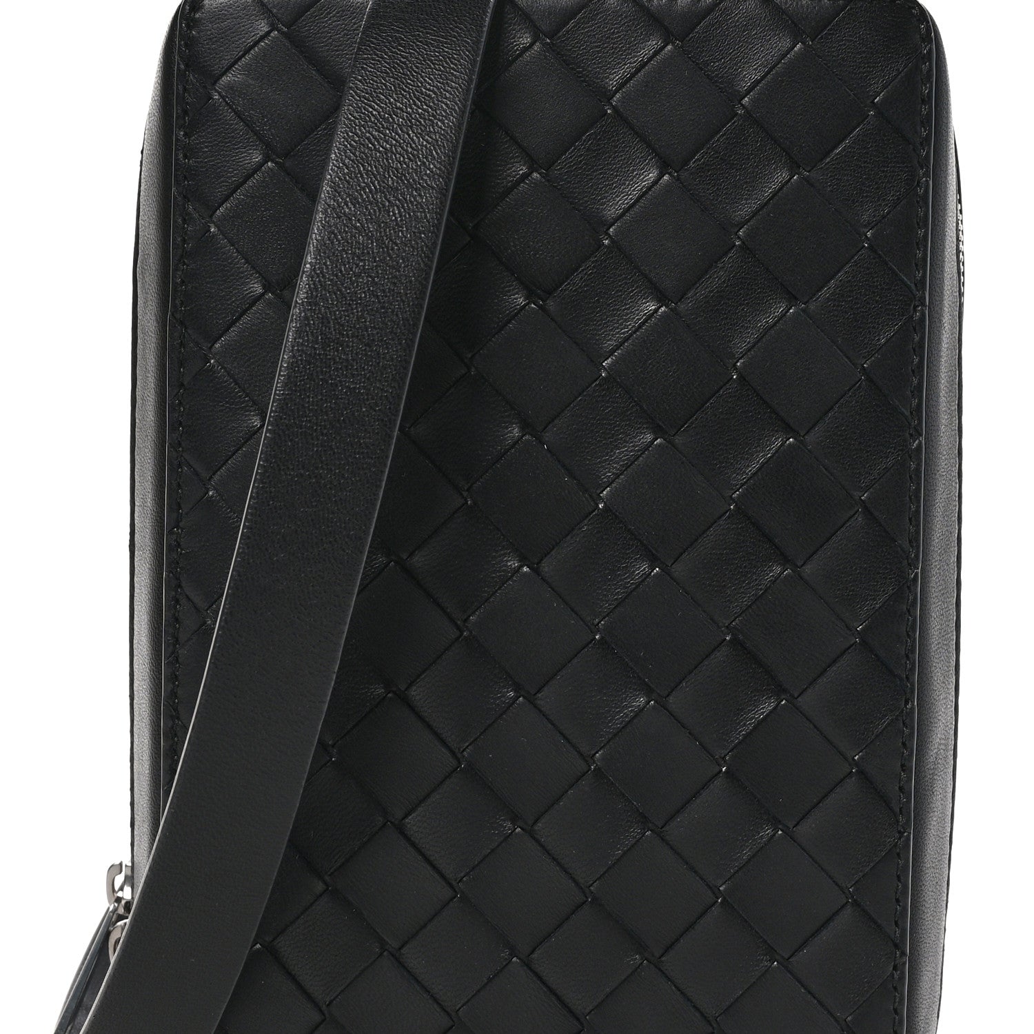 Bottega Veneta Nappa Intrecciato Zip Around Crossbody Bag Black 7 of 9