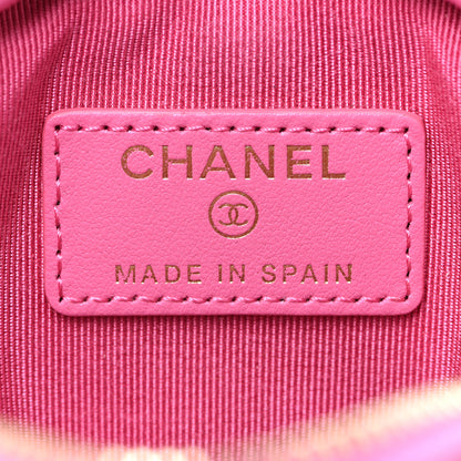Chanel Caviar Quilted Zip Around Classic Coin Purse Pink 6 of 8