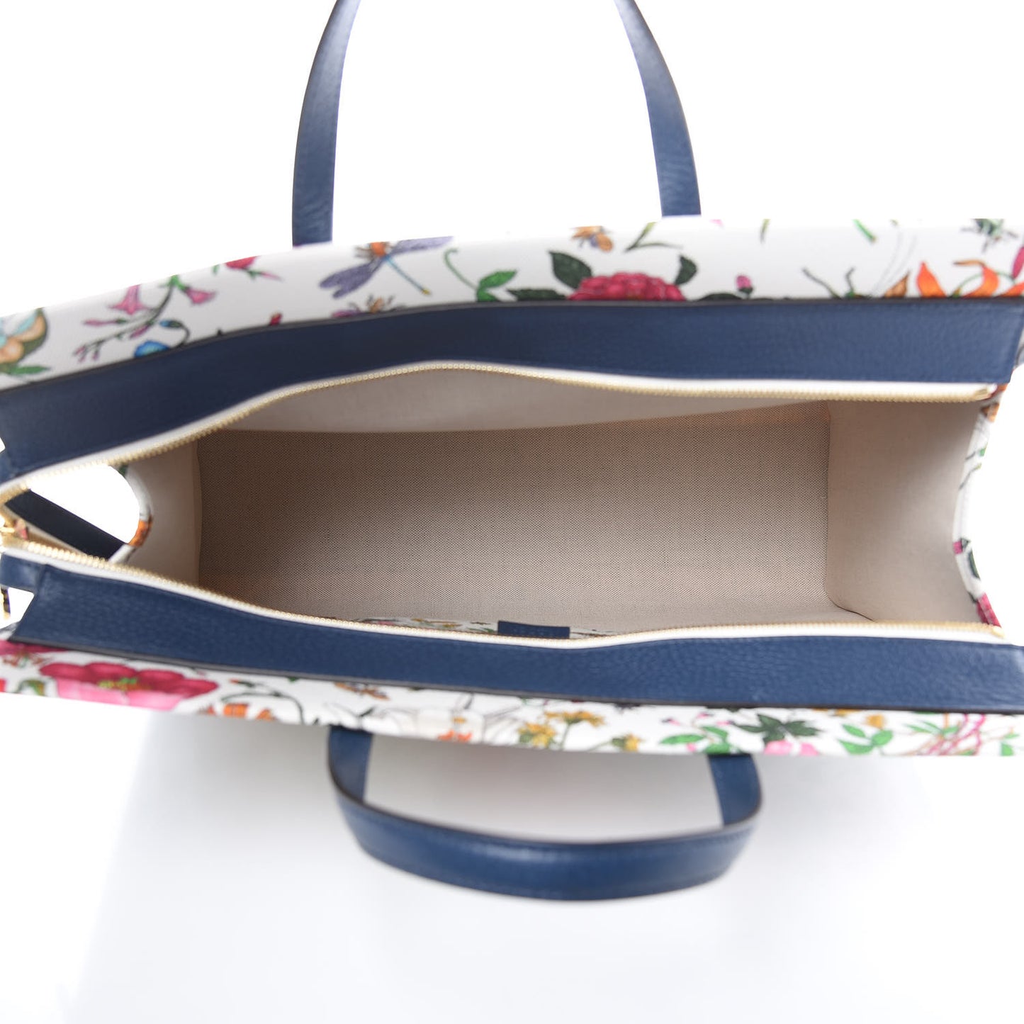 Canvas Large Flora Tote Navy Multicolor