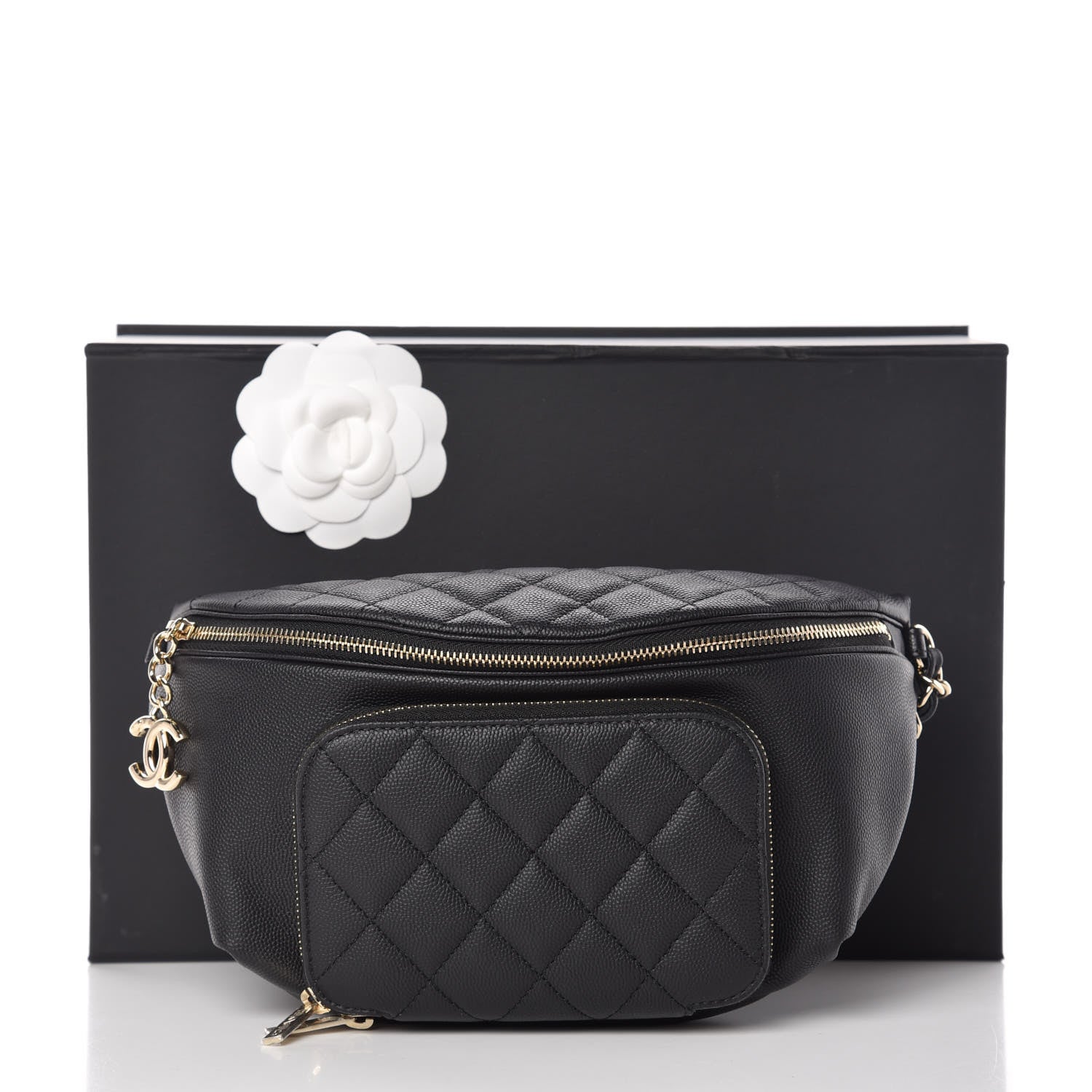 Chanel Caviar Quilted Business Affinity Waist Belt Bag Black 9 of 9