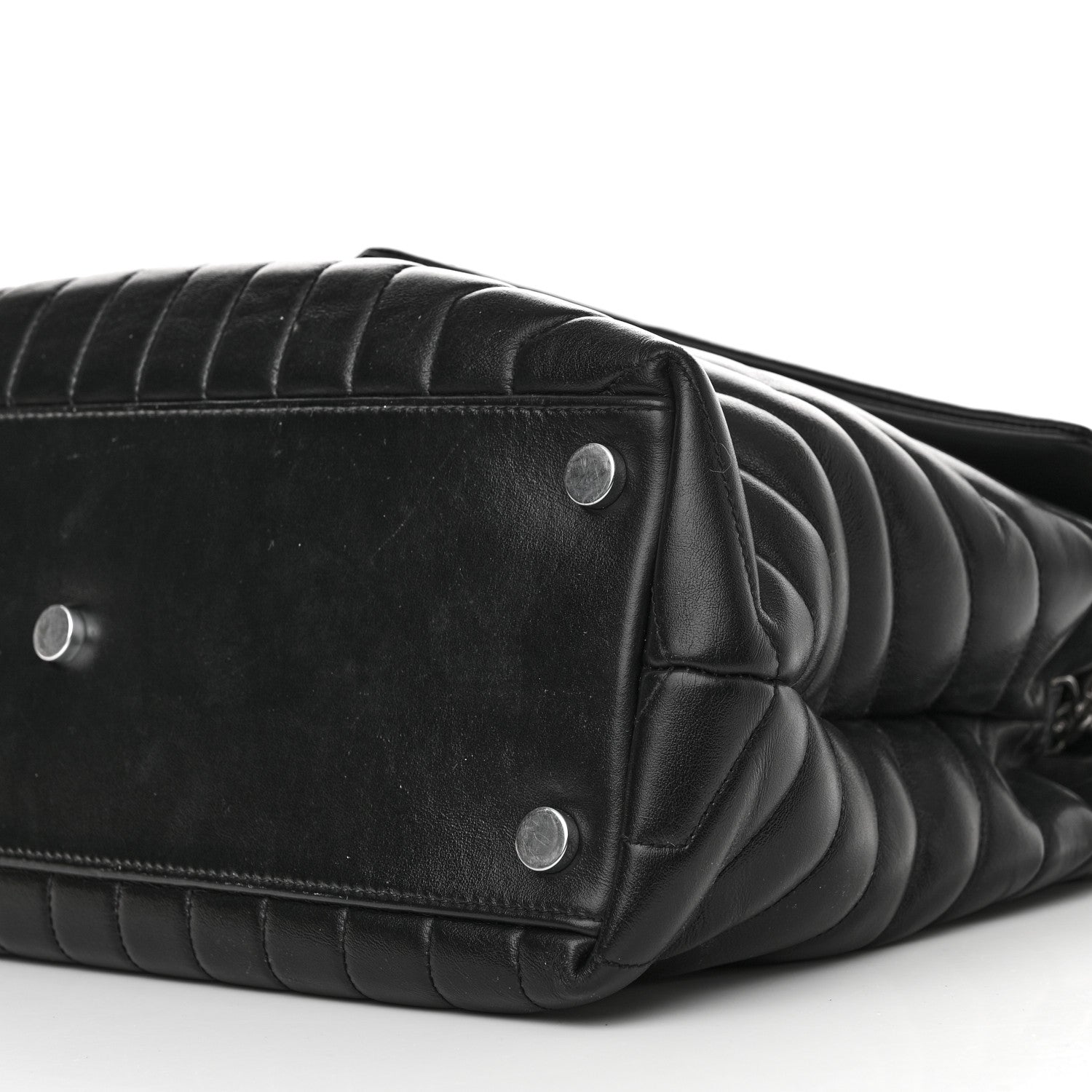 Saint Laurent Calfskin Y Quilted Monogram Large Loulou Chain Satchel Black 11 of 11