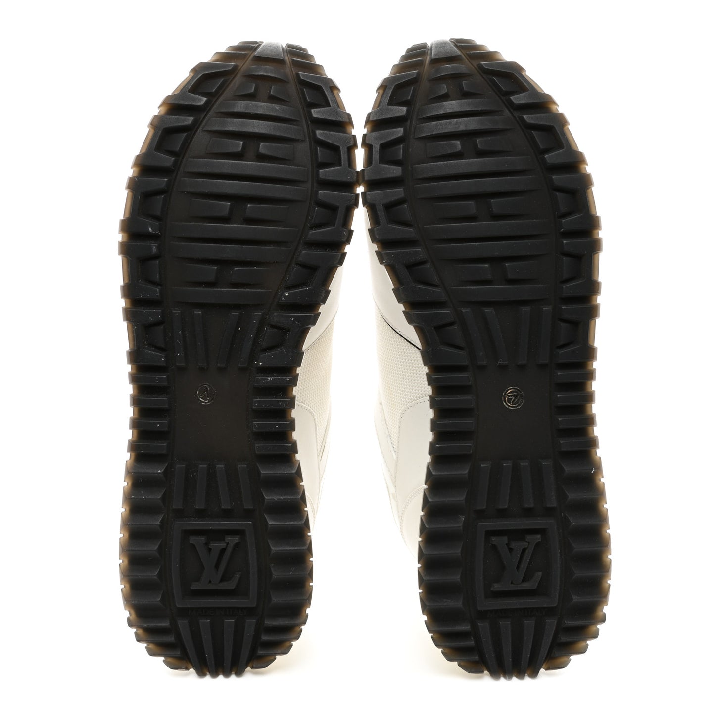 Calfskin Monogram Run Away Sneakers 37.5 White