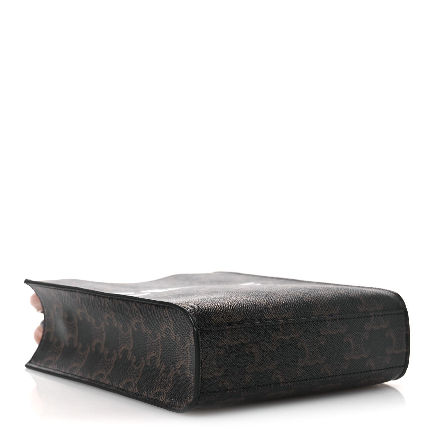 Celine Triomphe Canvas Calfskin Mini Vertical Cabas Tan 4 of 10