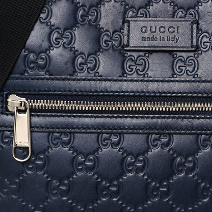Gucci Guccissima Signature Small Messenger Bag Blue 9 of 14