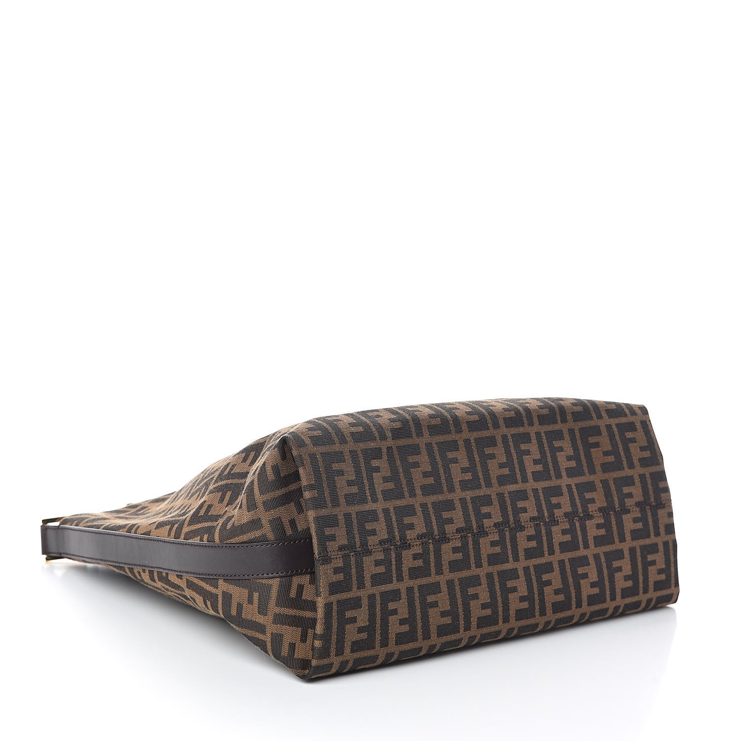 Fendi Zucca Vitello Large Hobo Tobacco Ocra Moro Black 4 of 9
