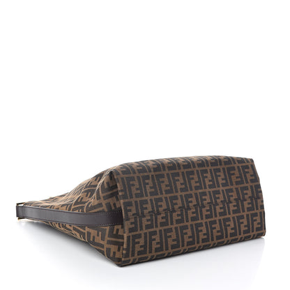 Fendi Zucca Vitello Large Hobo Tobacco Ocra Moro Black 4 of 9