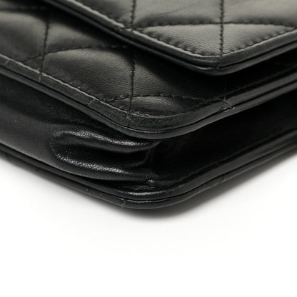 Chanel Lambskin Quilted Trendy CC Wallet On Chain WOC Black 18 of 22