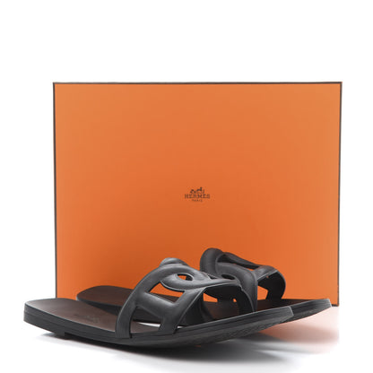 Hermes Rubber Aloha Sandals 40 Black 8 of 8