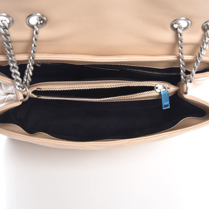 Saint Laurent Calfskin Y Quilted Monogram Medium Loulou Chain Satchel Nude Powder 5 of 8