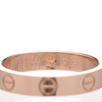 Cartier 18K Pink Gold 3.5mm LOVE Wedding Band Ring 51 5.75 5 of 5