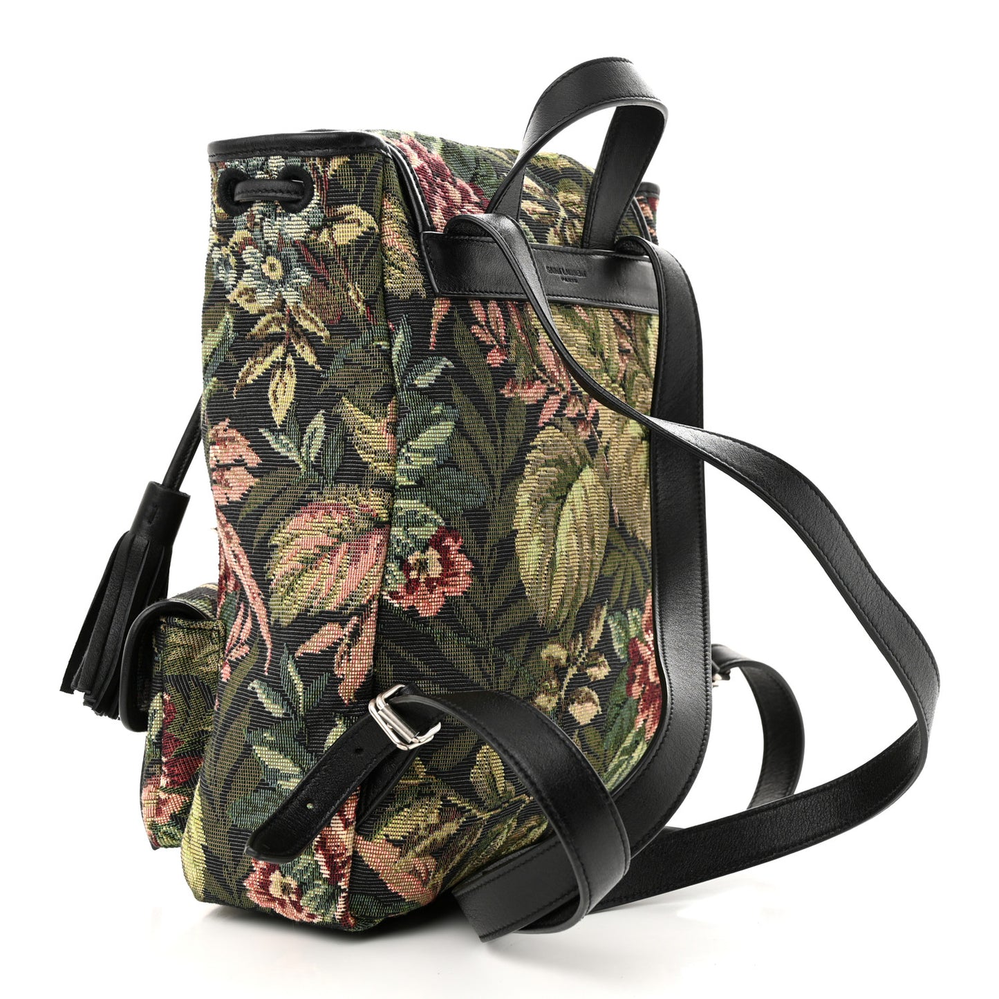 Canvas Floral Print Festival Backpack Black
