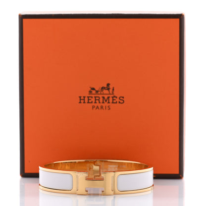 Hermes Enamel Narrow Clic Clac H Bracelet PM White 6 of 6