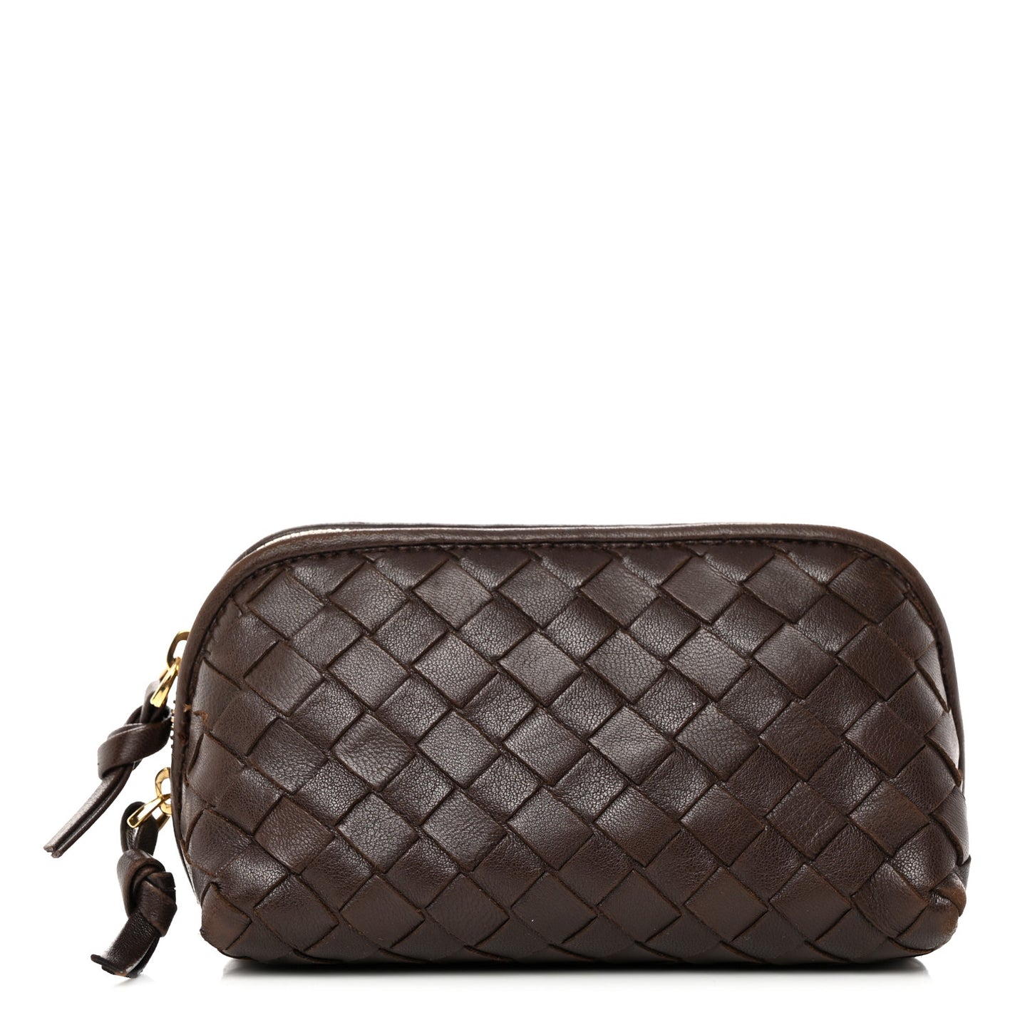 Nappa Intrecciato Cosmetic Case Ebano