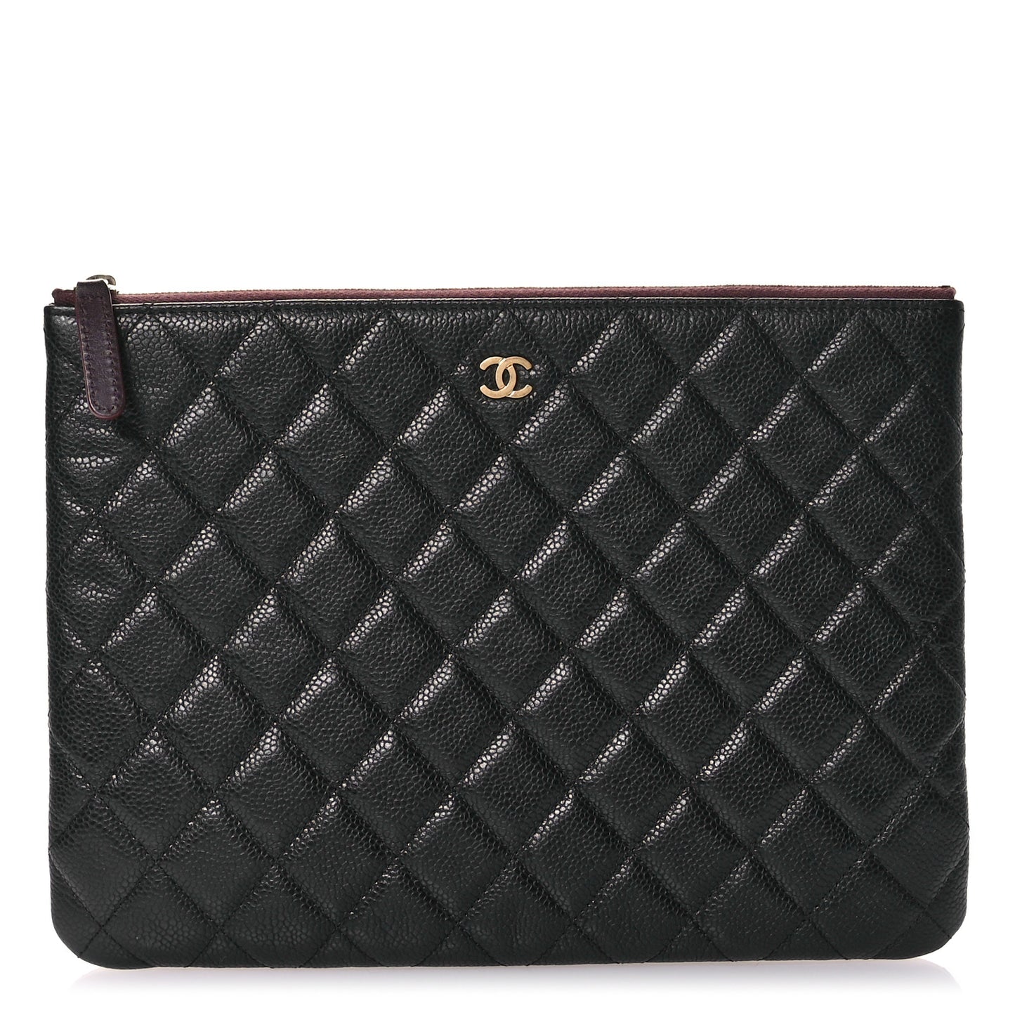 Caviar Quilted Medium Cosmetic Case Black