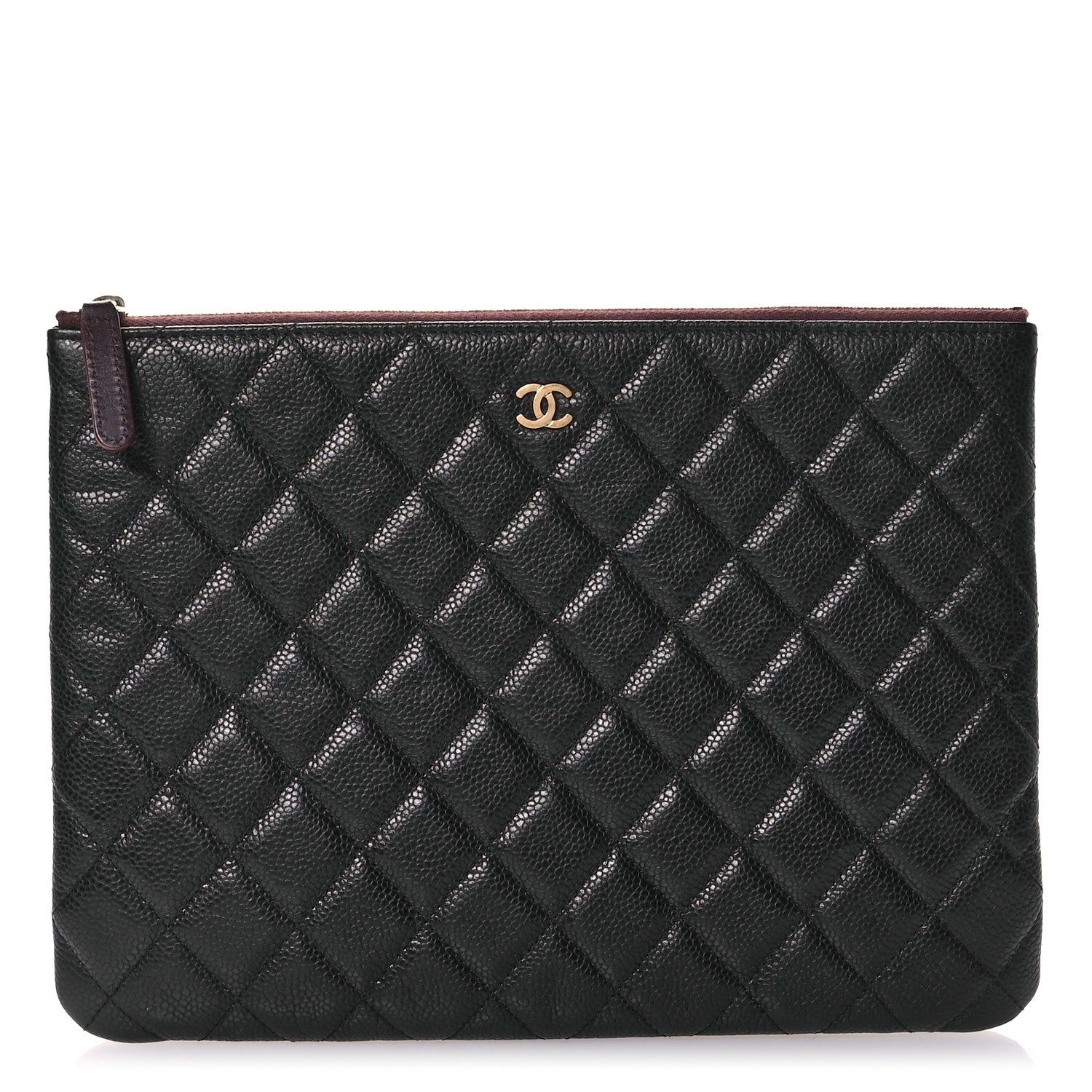 Chanel Caviar Quilted Medium Cosmetic Case Black 1 of 8