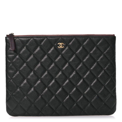Chanel Caviar Quilted Medium Cosmetic Case Black 1 of 8