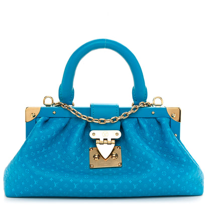 Louis Vuitton Calfskin Nanogram Embossed Clutch Bleu 1 of 10