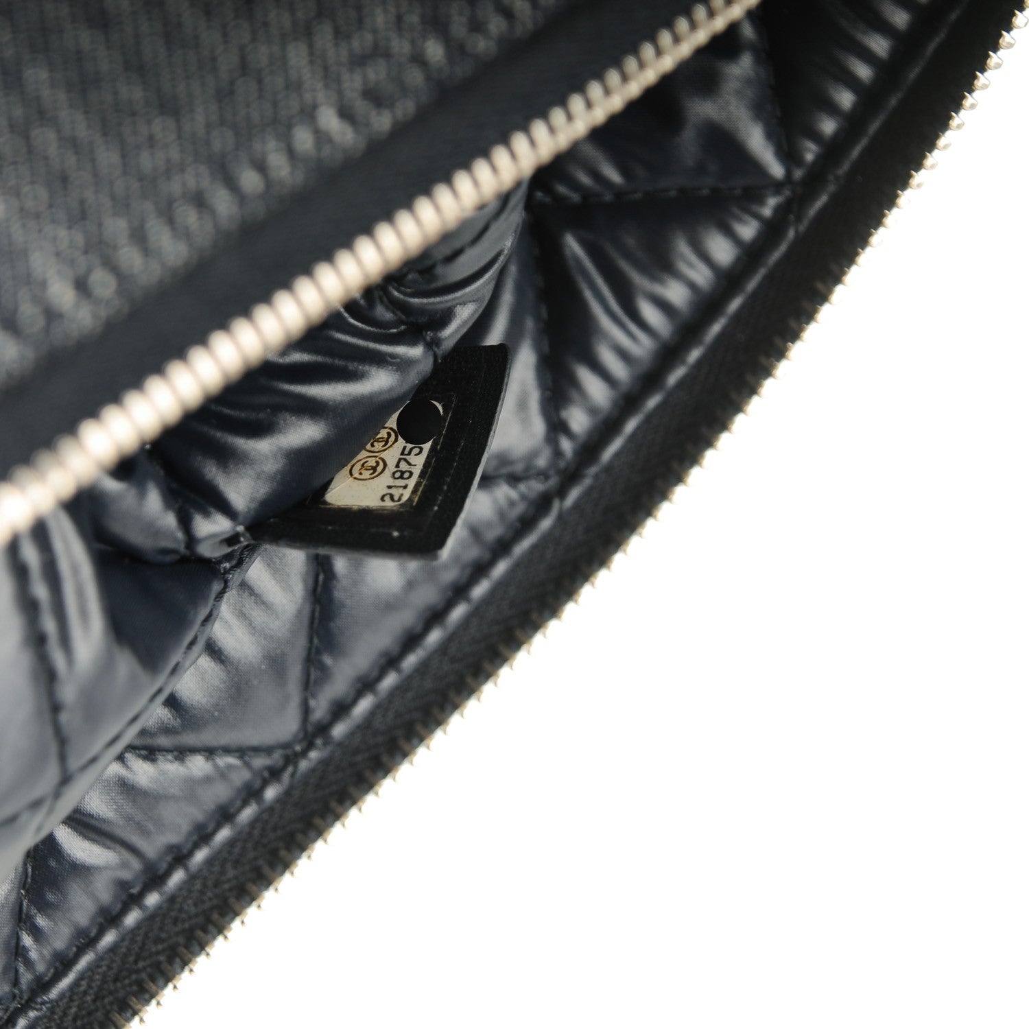 Chanel Denim Large Deauville Pouch Dark Blue 7 of 7