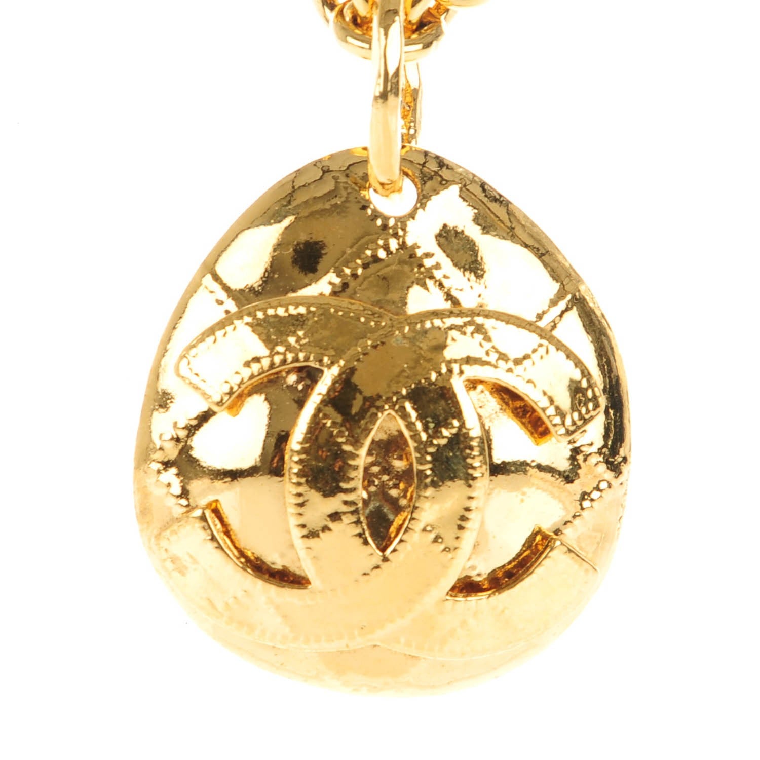 Chanel CC Pendant Necklace Gold 3 of 5