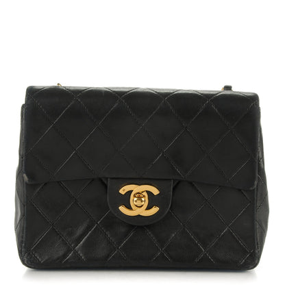 Chanel Lambskin Quilted Mini Square Flap Black 1 of 8