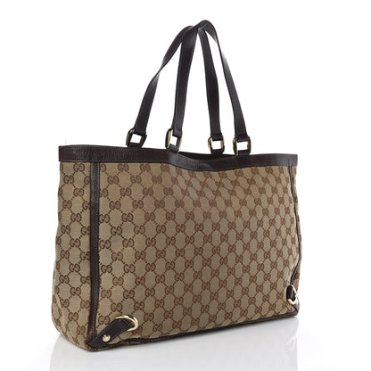 Gucci Monogram Large Abbey Tote Dark Brown 3 of 10