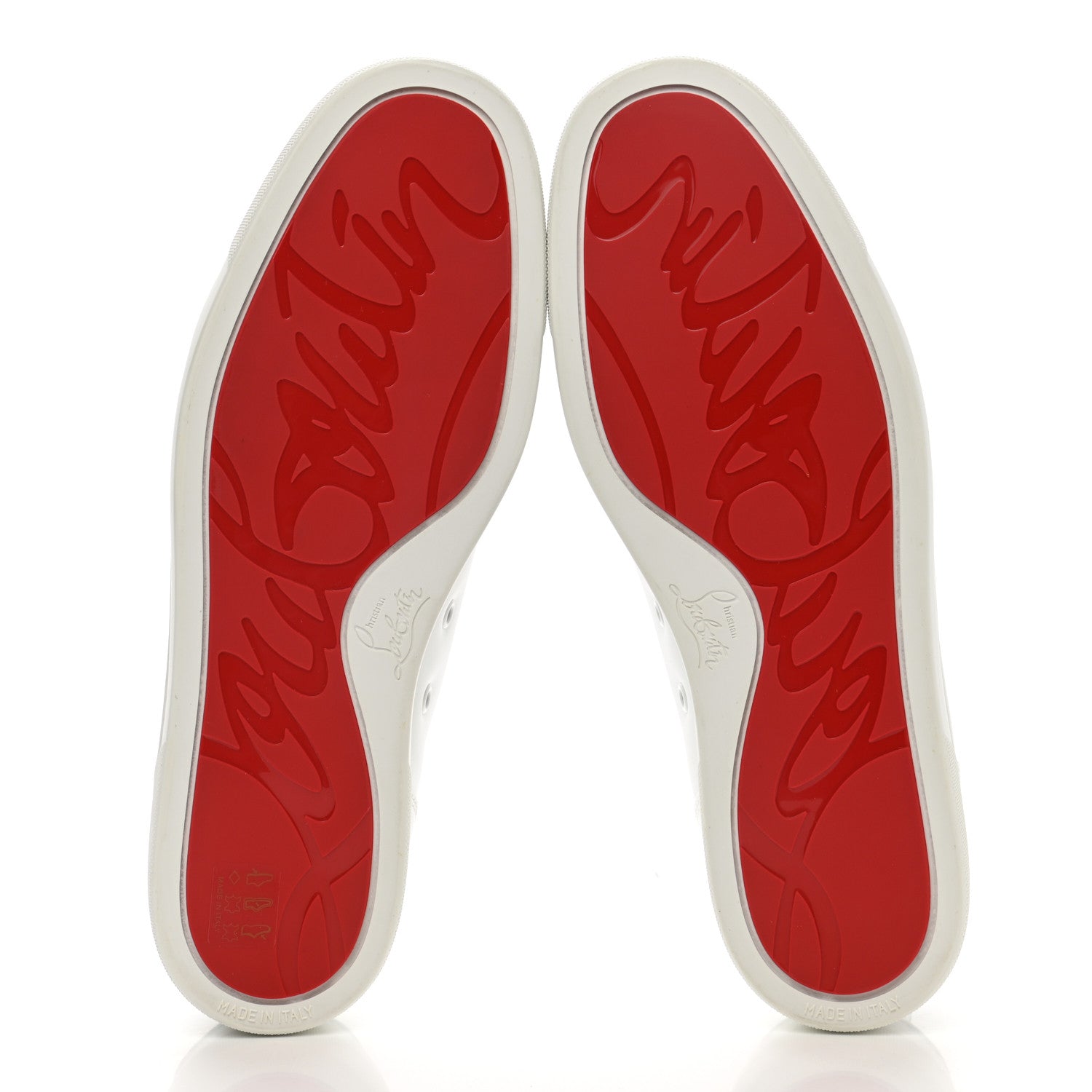 Christian Louboutin Calfskin Mens Louis Junior Flat Sneakers 42.5 White 5 of 9