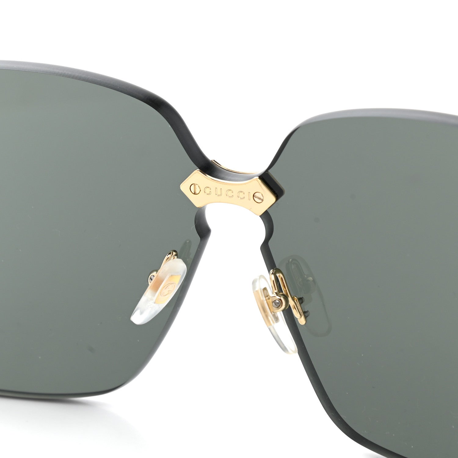 Gucci Metal Rimless Sunglasses GG0352S Gold 5 of 7