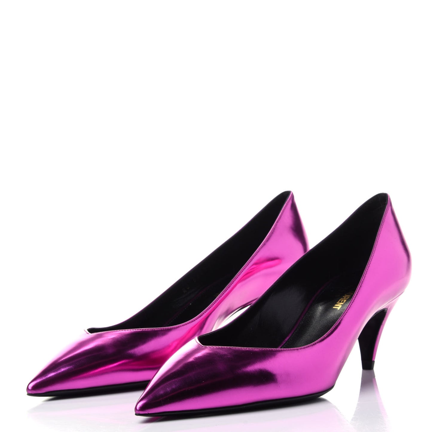 Metallic Calfskin Kiki 55 Pumps 40 Fuchsia