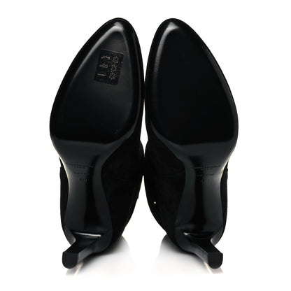 Saint Laurent Suede Mica Buckle Western Ankle Booties 40 Black 5 of 8