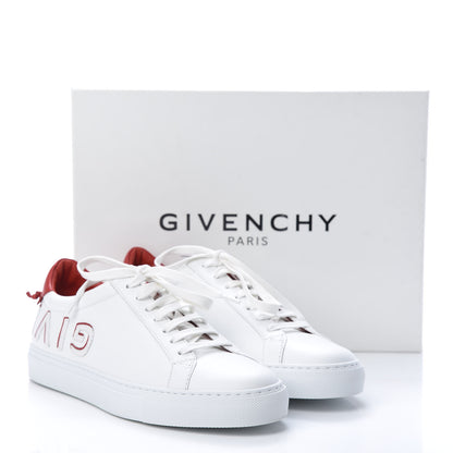 Givenchy Calfskin Reverse Logo Urban Street Sneakers 39 White Red 8 of 8