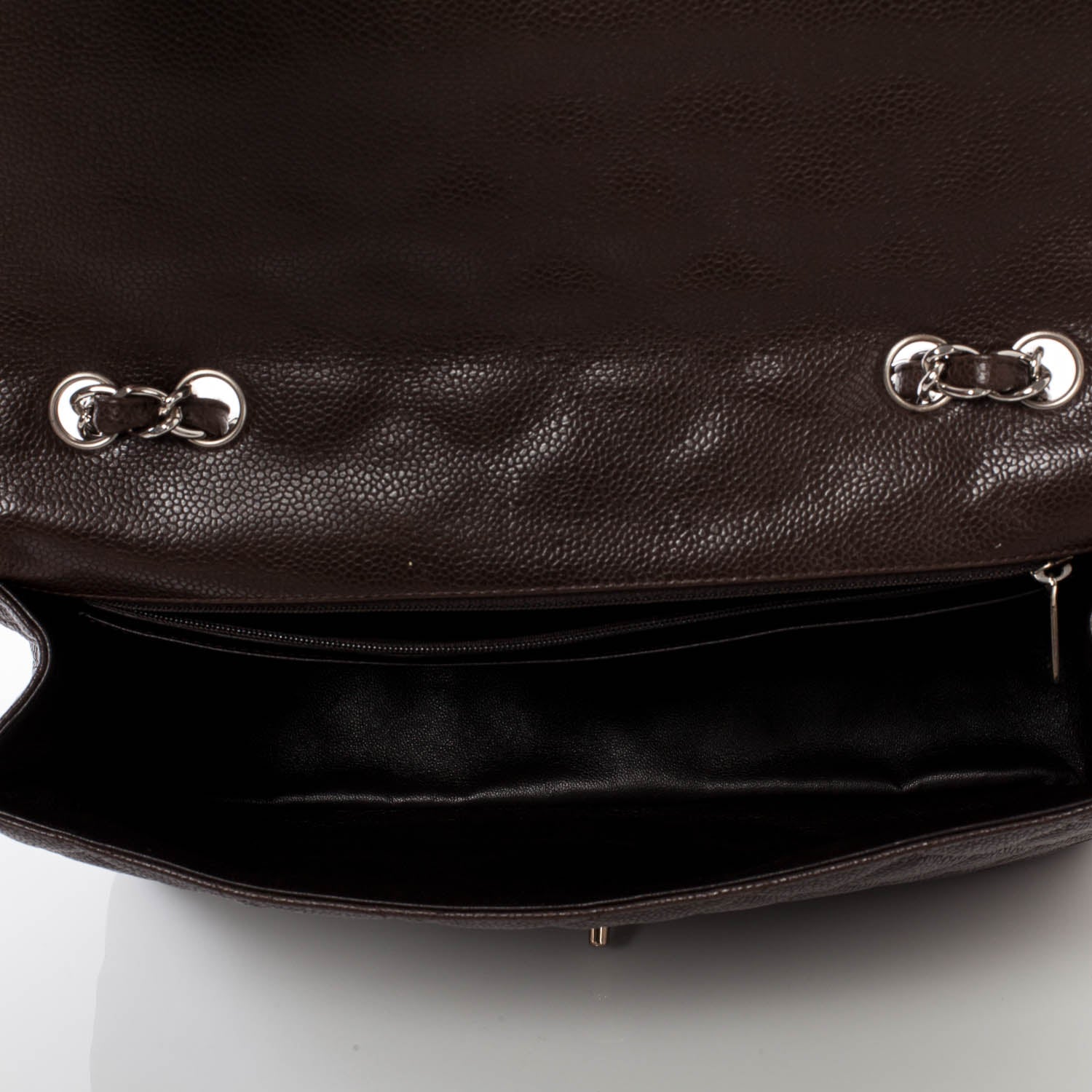 Chanel Caviar Jumbo Flap Dark Brown 6 of 10