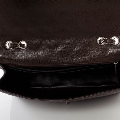 Chanel Caviar Jumbo Flap Dark Brown 6 of 10