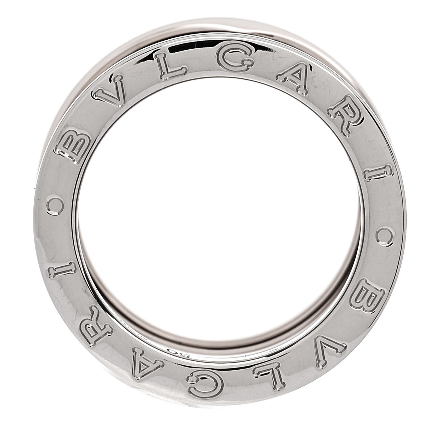 18K Rose White Gold Labyrinth B.Zero1 Four-Band Ring 50 5.25