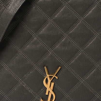 Saint Laurent Lambskin Quilted Mini Becky Chain Bag Grey Kaki 9 of 13