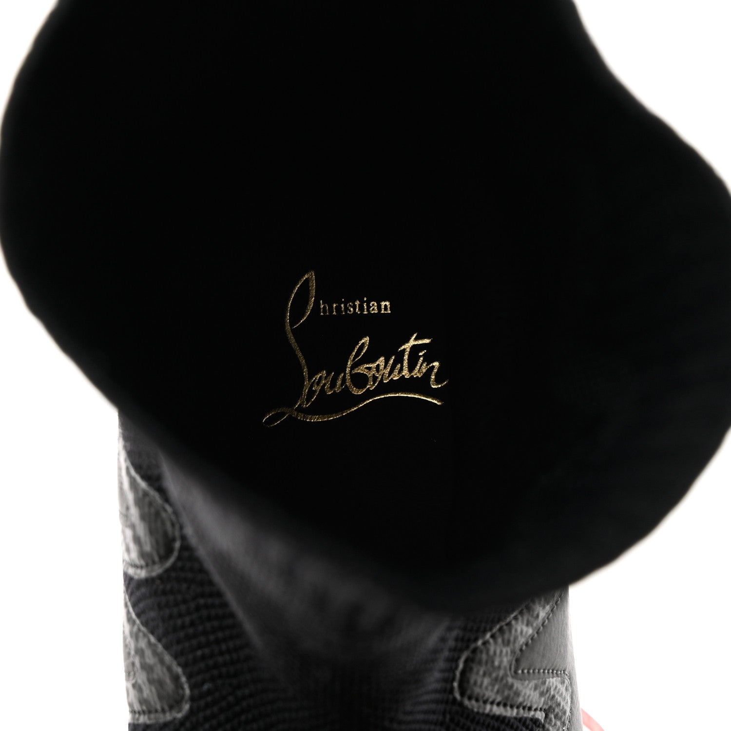 Christian Louboutin Knit Mesh Sharky Sock Sneakers 37.5 Black 6 of 9