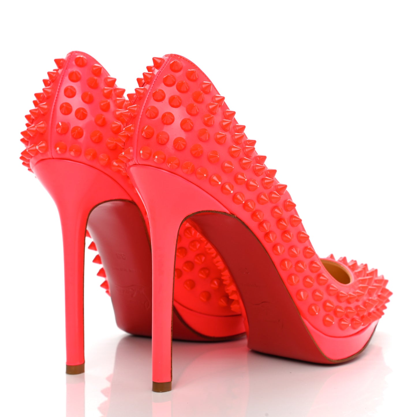 Patent Pigalle Spikes 120 Pumps 38 Fluo Rose Paris