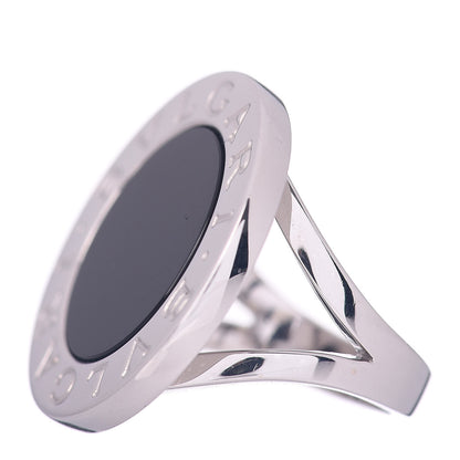 Bulgari 18K White Gold Black Onyx Bvlgari Bvlgari Ring 52 6 3 of 6