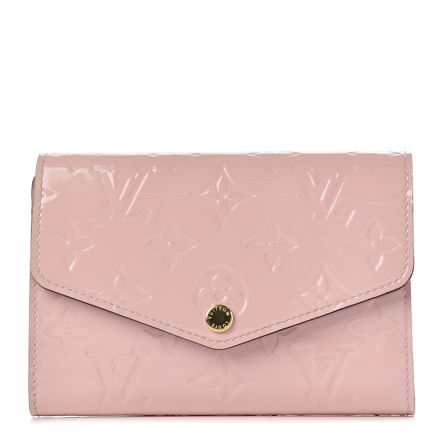 Louis Vuitton Vernis Sarah Compact Wallet Rose Ballerine 1 of 10