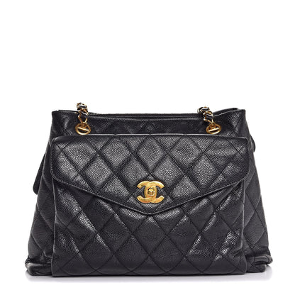 Chanel Caviar Quilted Flap Shoulder Bag Black 1 of 8