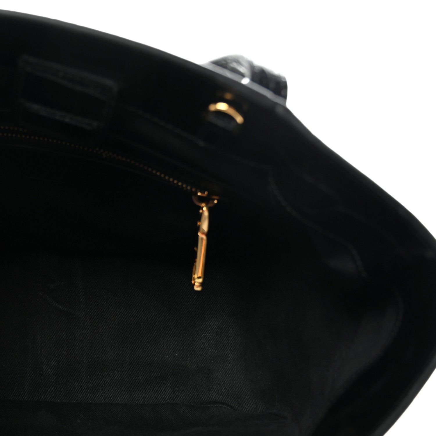 Versace Calfskin Crocodile Embossed Small Greca Goddess Shoulder Bag 5 of 9