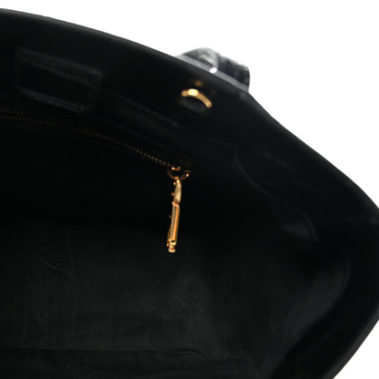 Versace Calfskin Crocodile Embossed Small Greca Goddess Shoulder Bag 5 of 9