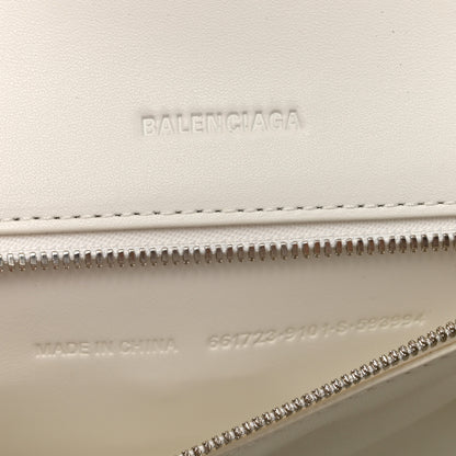 Balenciaga Faux Calfskin Fabric Glow In The Dark Small Sneakerhead Top Handle Bag White 5 of 13