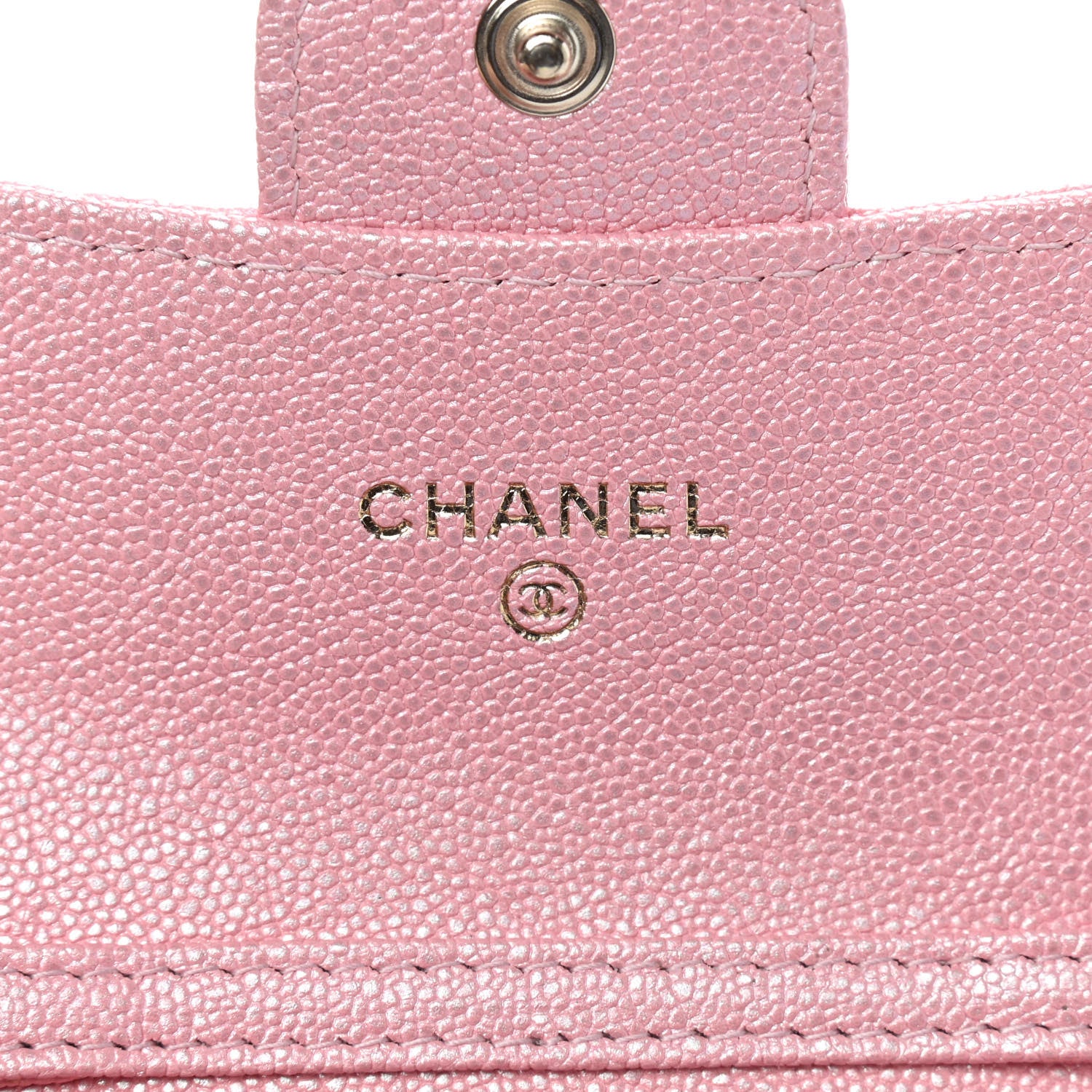 Chanel Iridescent Caviar Quilted Flap Card Holder On Chain Pink 8 of 10