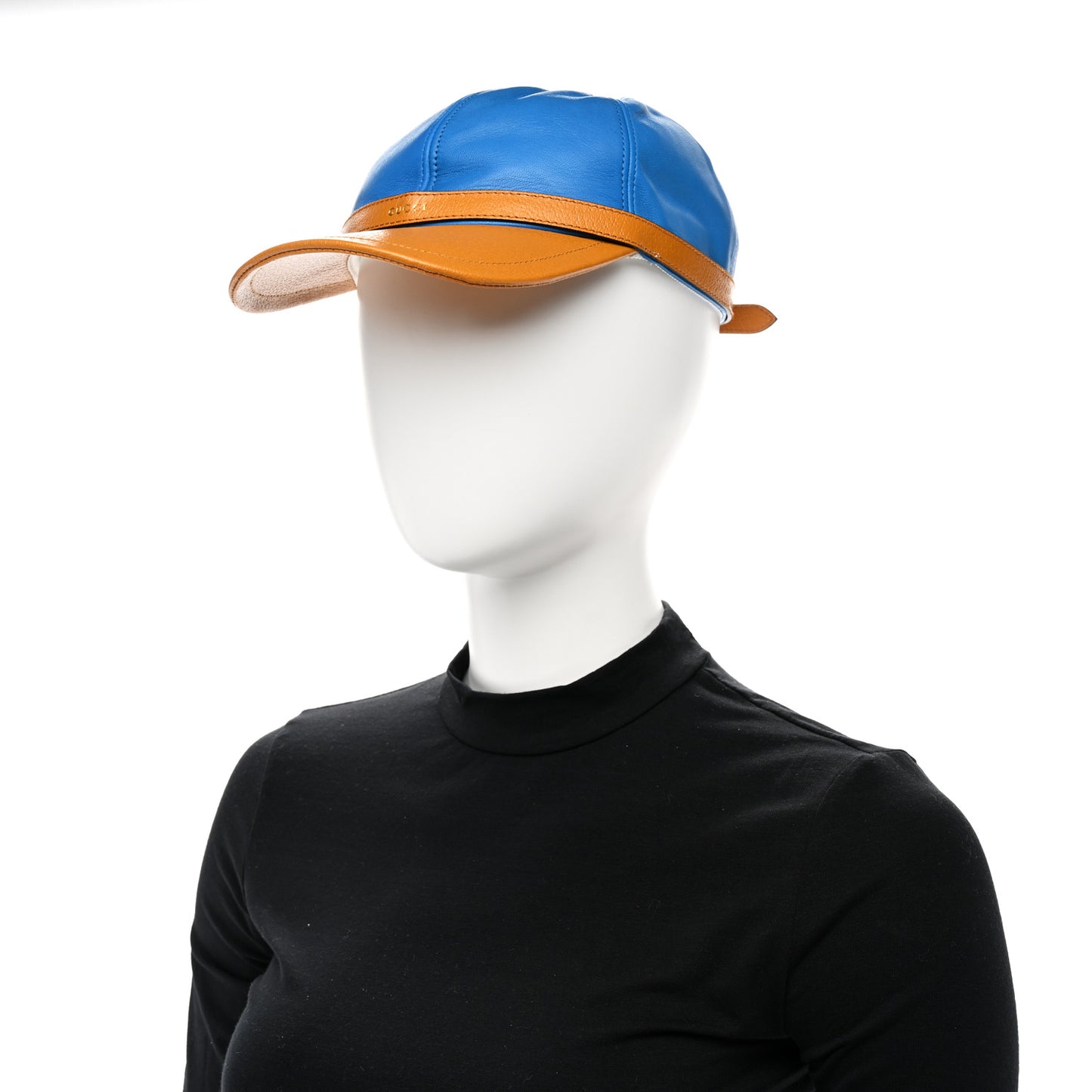 Lambskin Baseball Hat M Blue