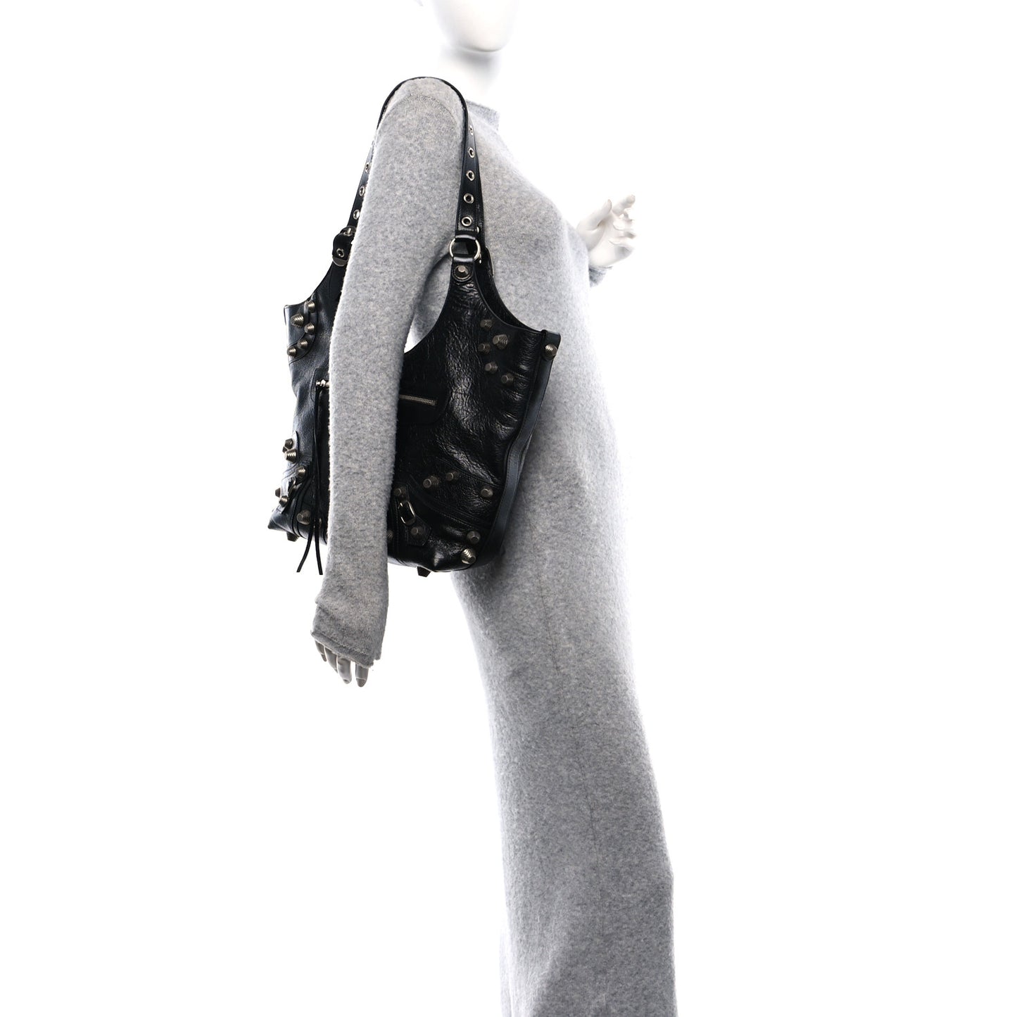 Agneau Arena Medium Le Cagole Carry All Bag Black