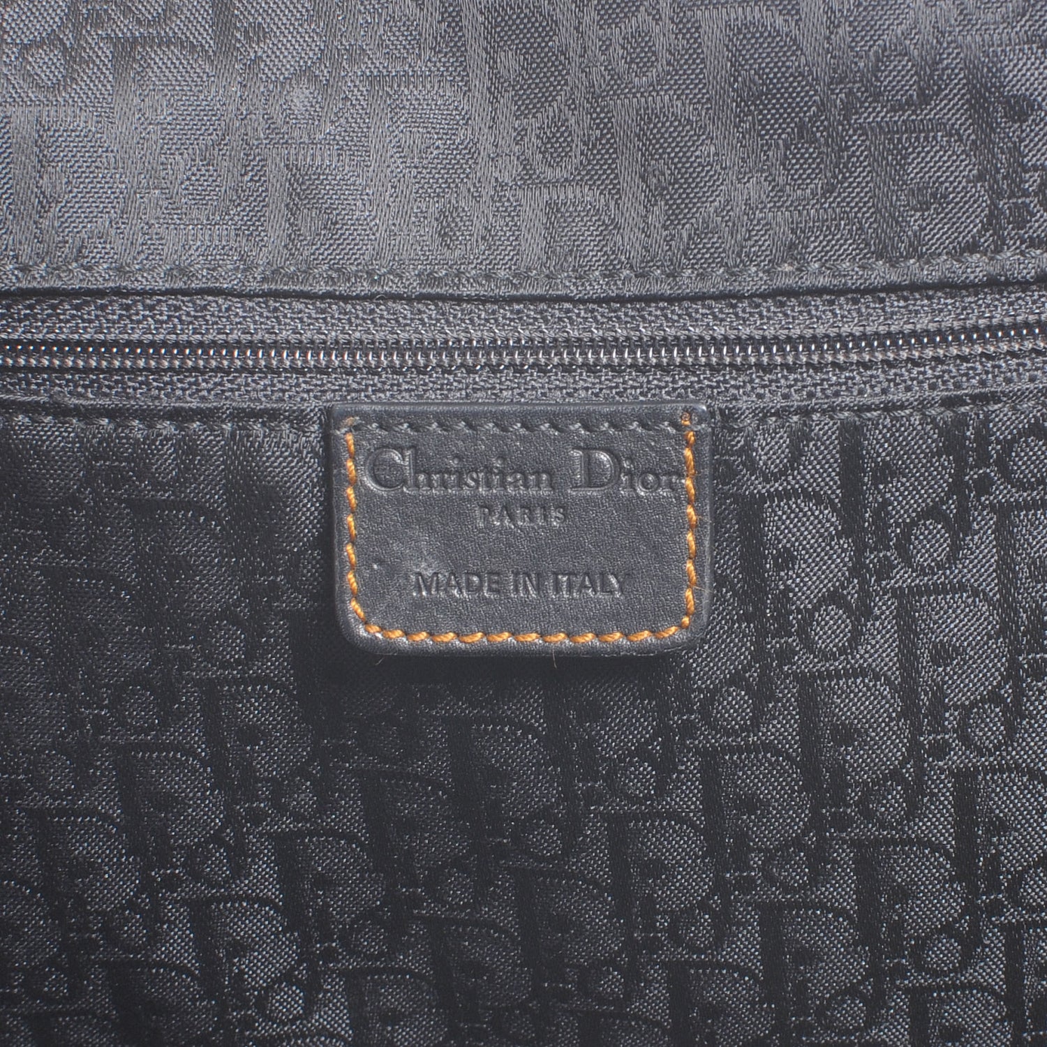 Christian Dior Leather XL Gaucho Zipped Tote Black 6 of 7